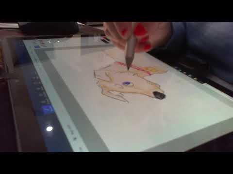 ASMR drawing on a touchscreen tablet (no talking)