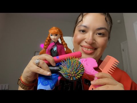 ASMR Lofi| Brushing & styling Ana’s hair (some inaudible whispering)