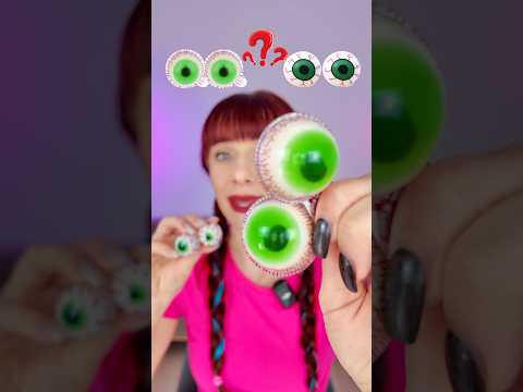 Gummy Eyeballs VS Chocolate Eyeballs Candy Eating #mukbang #asmr