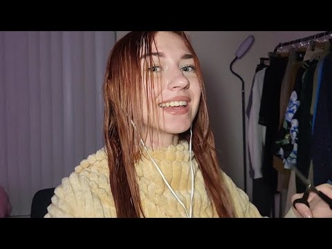 Cutting my hair Asmr (Hair sounds)