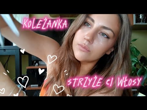 Koleżanka strzyże ci włosy ✂️ (dźwięki nożyczek, cięcia, grzebienia, czesania, soft spoken) 😴