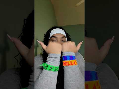 Coachella wrist bands 🤭 (they’re fake obviously) #shortscreator #shorts #asmr #coachella #sleep
