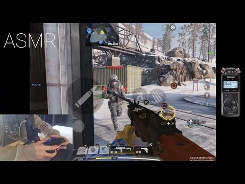 ASMR playing cod mobile in uni (controller sounds + mouth sounds)