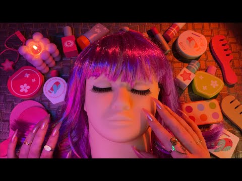 ASMR Wooden Makeup on Mannequin