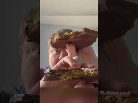 ASMR GIANT DUBAI CHOCOLATE BAR #asmreating
