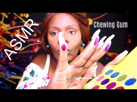 Makeup ASMR Chewing Gum Eating Sounds | Scratching/Tap