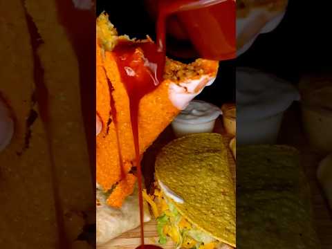 TACO BELL DORITOS LOCOS TACOS #asmr #tacobell #tacos #food #eat
