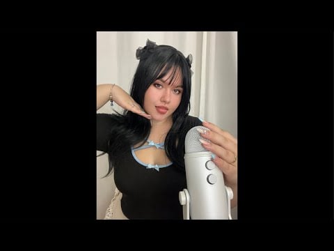 LIVE ASMR - Tapping/Scratching, Mouth Sounds, Chatting // hang out with me