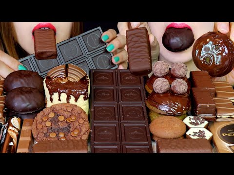 ASMR DARK CHOCOLATE MOCHA CAKE, CHOCOLATE MARSHMALLOW, TRUFFLE, TIRAMISU CHOCOLATE, CADBURY COOKIE먹방