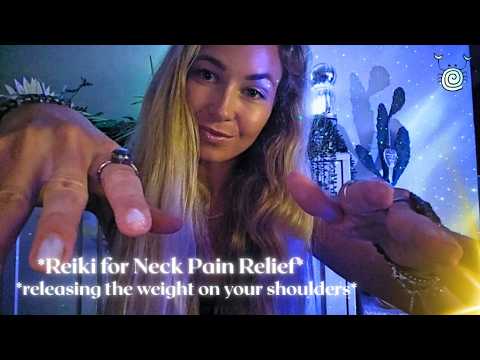 ✨ASMR Reiki Healing for Neck Pain Relief | Release the Weight Off Your Shoulders 💖 Crystal Healing