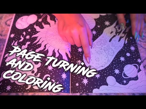 ASMR Coloring Book 💎 Page Turning, Tracing, Markers, No Talking