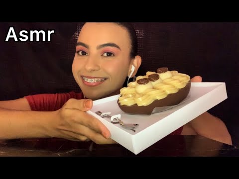 ASMR COMENDO OVO DE PÁSCOA DE COLHER 🥄 🐰🍫