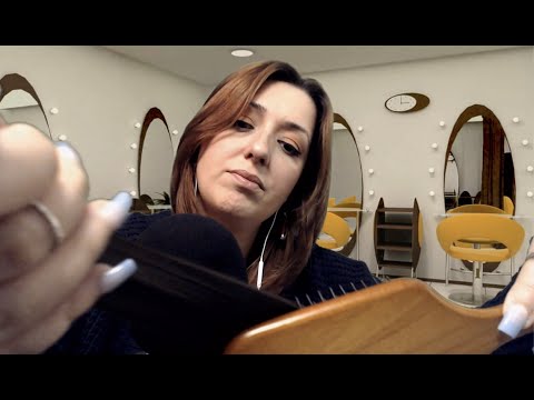 ✂️ASMR KUAFÖR ROLEPLAY/SAÇ KESİMİ-BAKIMI/SAÇ FIRÇALAMA TARAMA/HAIR SALON RP/HAIR CUTTING/TÜRKÇE ASMR