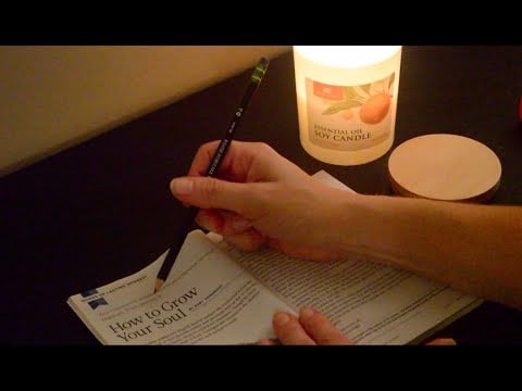 Asmr - Candle Light Magazine Reading/ Page Turning