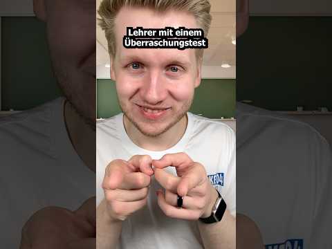 Lehrer mit Überraschungstest #asmr
