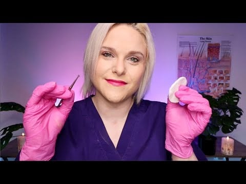 An In-Depth ASMR Dermatologist Assessment: Face & Ear With Extraction
