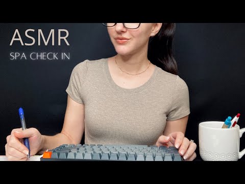 ASMR Spa Check In l Keyboard Typing, Soft Spoken, Personal Attention