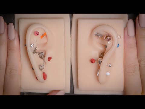 ASMR 자극적인 팅글 피어싱 롤플레이 (노토킹) / Piercing shop roleplay (No talking)