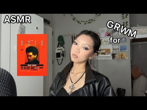 ASMR| GRWM For The Weeknd Concert❤️🖤