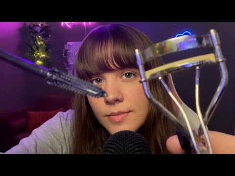 ASMR Doing Your Makeup in 3 Minutes 🥱 (fast, on the camera, mouth sounds)