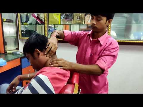 powerful head and body massage by abhijit barber | Energetic Neck cracking