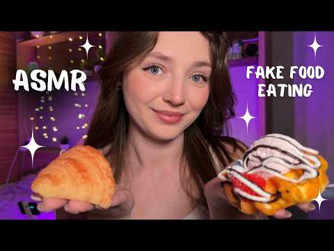 ASMR Fake Food Eating 🧇🍫🥕(Waffle, Chocolate, Carrot) Mouth Sounds | フェイクフード咀嚼音ASMR（ワッフル・チョコレート・にんじん)