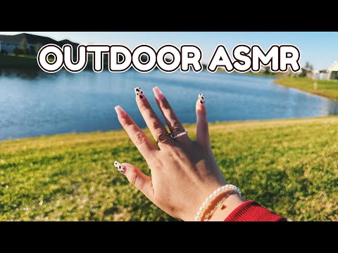 Outdoor ASMR ! ♡ Water Tracing, Hand Movements, Mouth Sounds, Camera Tapping ♡