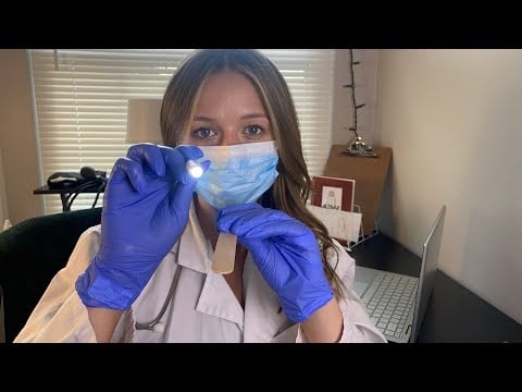 POV ASMR Cranial Nerve Exam – Face, Eyes, Mouth & Neck Sensory Check
