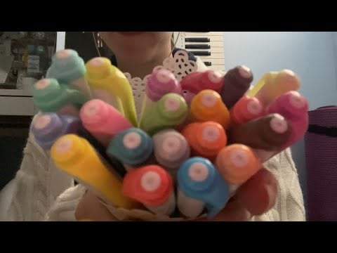 asmr pick a pen game (camera tapping)
