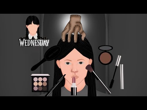 Wednesday Addam makeup💄transformation || animation ASMR ||