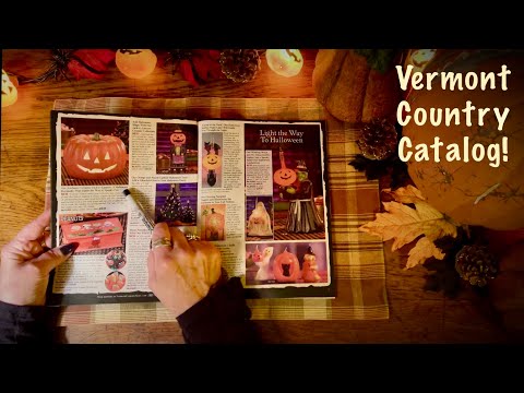 Vermont Country Catalog Browsing🍁Fall & halloween (Soft spoken version) Crackling 🔥 ASMR