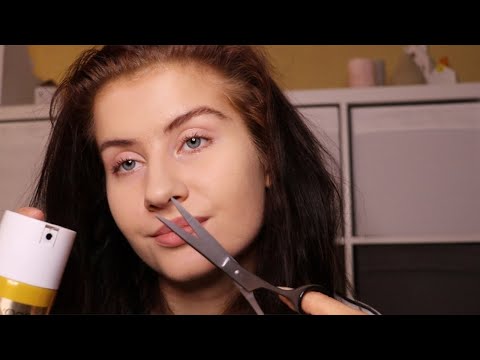 ASMR giving you a haircut & doing your hair (whispered & soft spoken)