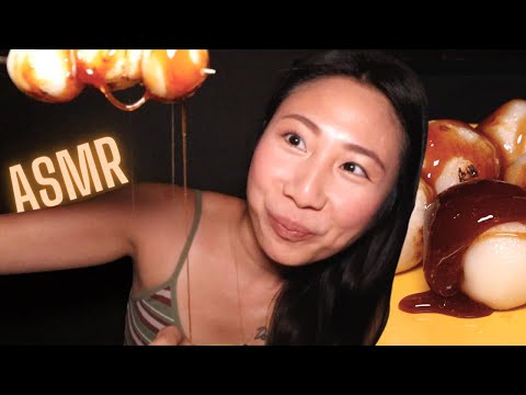 #ASMR Japanese Dango 🍡 CHEWY DOUGH BALLS Mochi