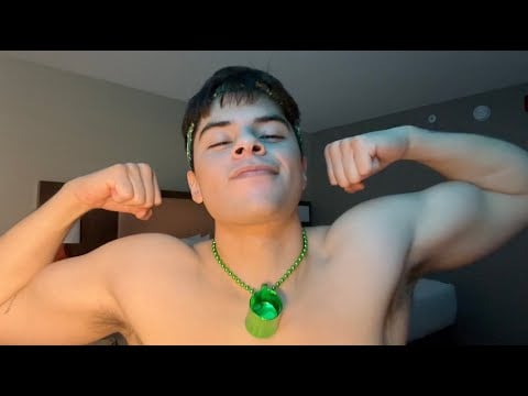 ASMR St Patrick's day spit painting edition
