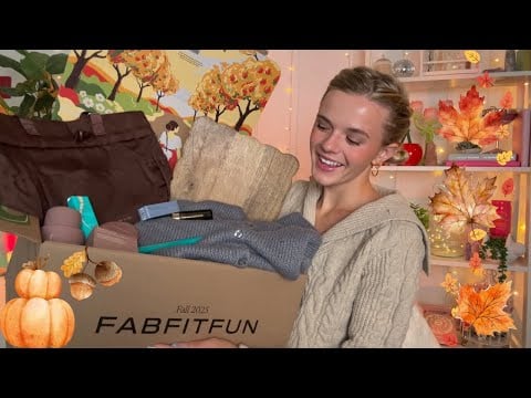 ASMR Fall-ing In Love With FabFitFun 🍁🕯 (beauty, clothing, home wear haul)
