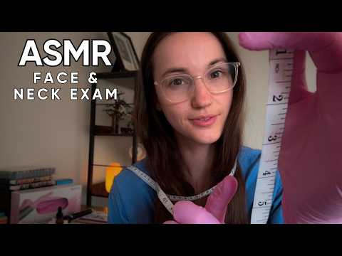ASMR Detailed Face & Neck Exam | Skin Assessment & Measuring You