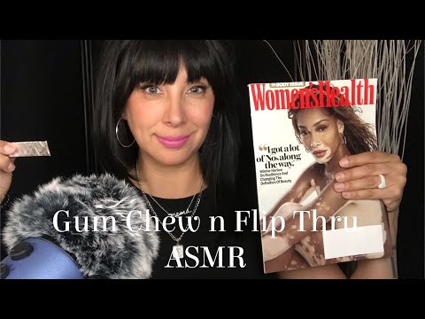 Gum Chewing 😙😗Magazine Flip Through ASMR