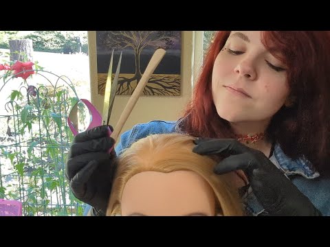 ASMR - Binaural Scalp Check and Massage - Gloves, Scratching, Tweezing - Soft Spoken