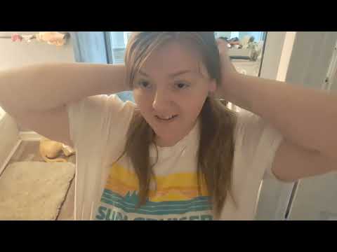 ASMR- Straightening My Hair + Tiny Pep Talk- Lofi with Rambling of course