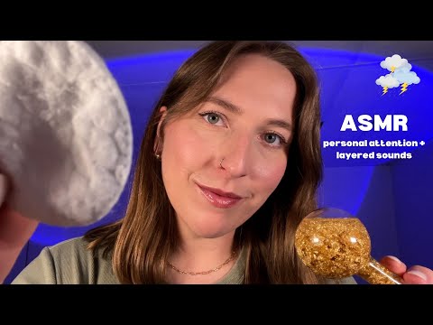 ASMR Pampering Facial During Thunderstorm 💆‍♀️⛈️ (personal attention + layered sounds)