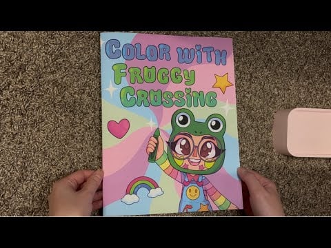 ASMR Flipping Through Froggycrossing's Coloring Book | (No Talking)