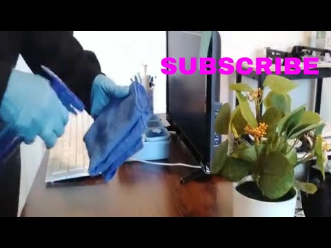 OFFICE DESK CLEANING 🧽GETTING DONE (ASMR)