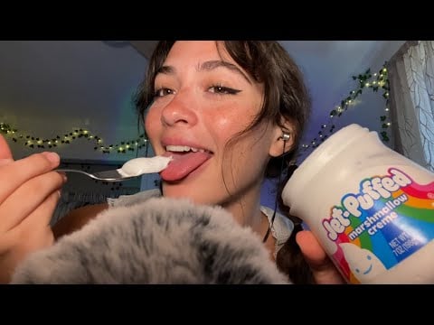 ASMR | marshmallow fluff eating