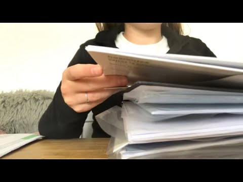 ASMR Sorting Paper Documents In Binder With Soft Whispers Intoxicating Sounds Sleep Help Relaxation