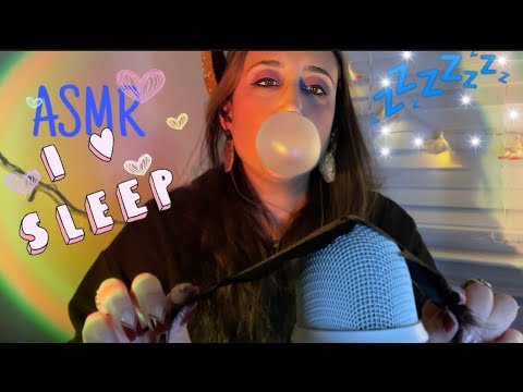 Brain Melting ASMR Gum Bubbles and Feathers on the MIC/ Chewing/ Brushing/ Textured Sounds for Sleep