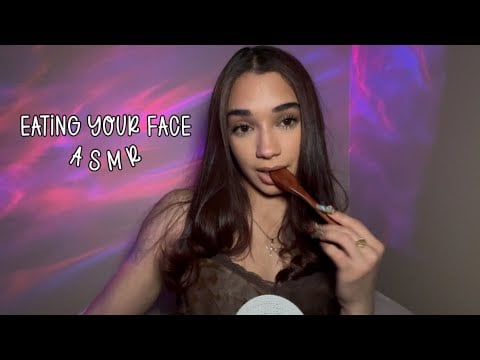 ASMR Eating your Face 👅 LOTS of mouth sounds ✨