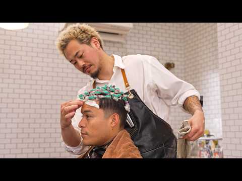 💈(ASMR) Traditional Japanese Haircut + Perm That Changed My Look Completely 💇‍♂️