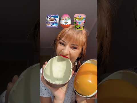 ASMR Emoji Giant Choco Egg Mukbang #shorts