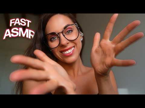 ASMR hypnotizing fast & aggressive hand movements and Mouth SOUNDS for 100% tingles