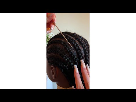 ASMR Scratching your ITCHY braids 😌 Scalp Oiling For Scalp Relief #shorts